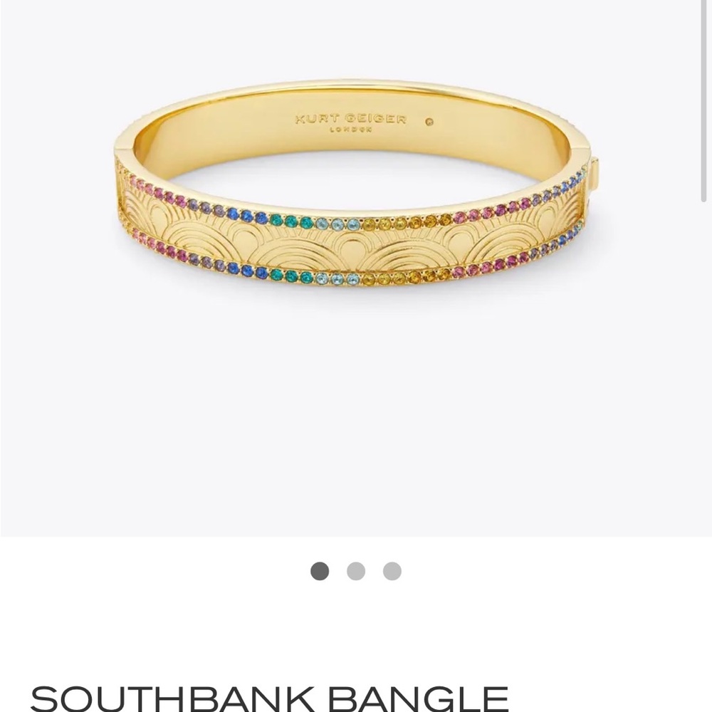 Kurt Geiger Gold Bracelet with Rainbow Accents